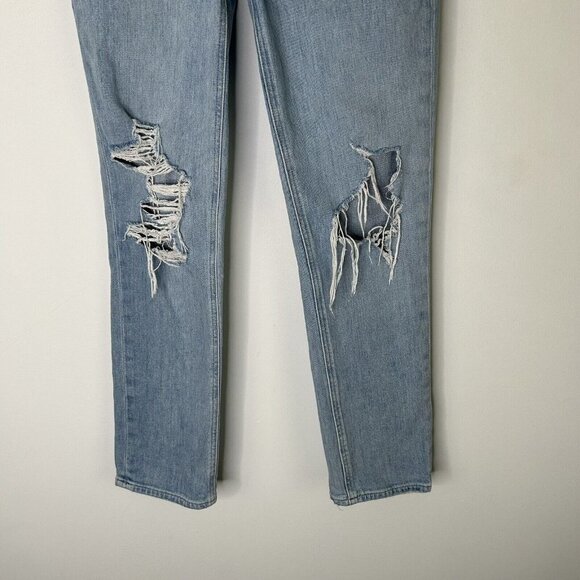 Paige Sarah Slim Jeans Womens Size 27 High Rise Ankle Light Wash Destructed - Picture 5 of 12